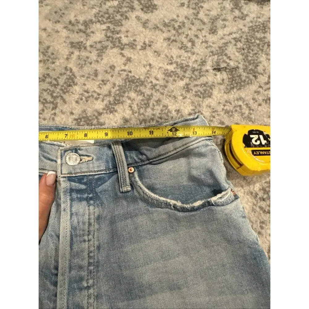 MOTHER Tomcat Kick Fray Denim Shorts I Confess Ultra High Rise Distressed